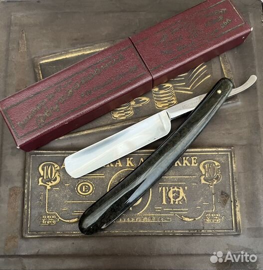 Опасная бритва двухзаковная, гравюра