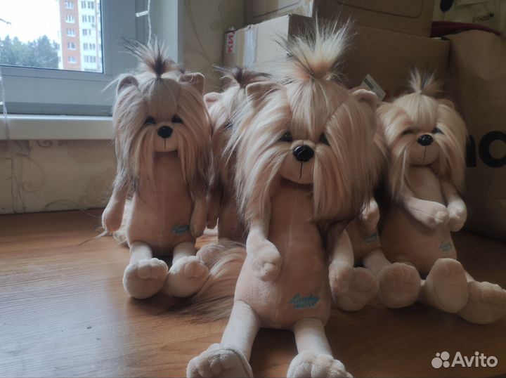 Собачка Lucky doggy orange toys 35см