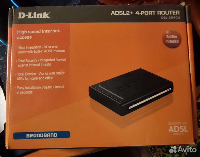 Маршрутизатор D-link DSL-2540U