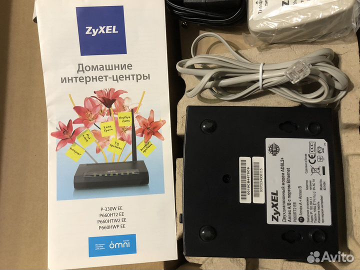 Модем adsl 2+ ZyXel P660-RT EE
