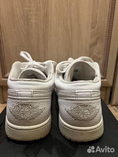 Nike Air Jordan 1 Low Triple White Tumbled Leather