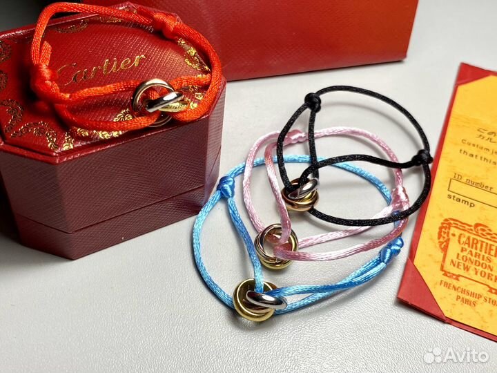 Cartier trinity шелковая нить Картье Тринити