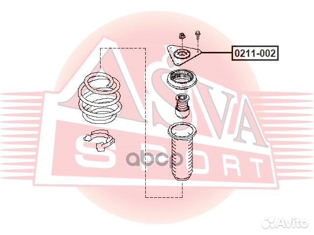 Опора амортизатора nissan qashqai 0211002 asva