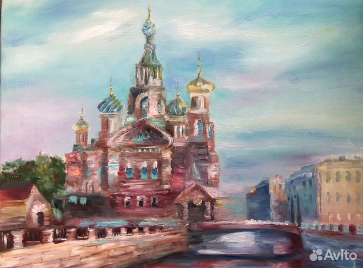 Картина маслом Санкт-Петербург на холсте живопись