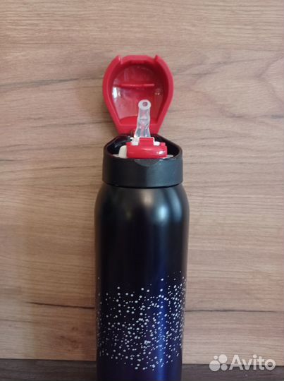 Термокружка новая голубая