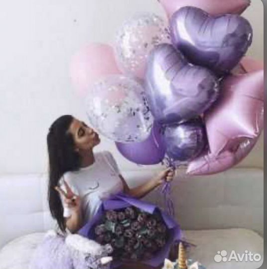 Подарок на день рождения, шарики