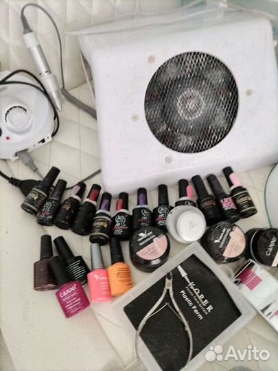 Набор для маникюра, лампа и фрезер новые