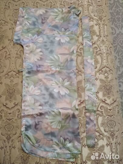 Халат кимоно шелковый на запах