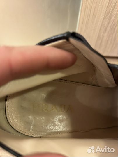 Кожаные ботильоны prada