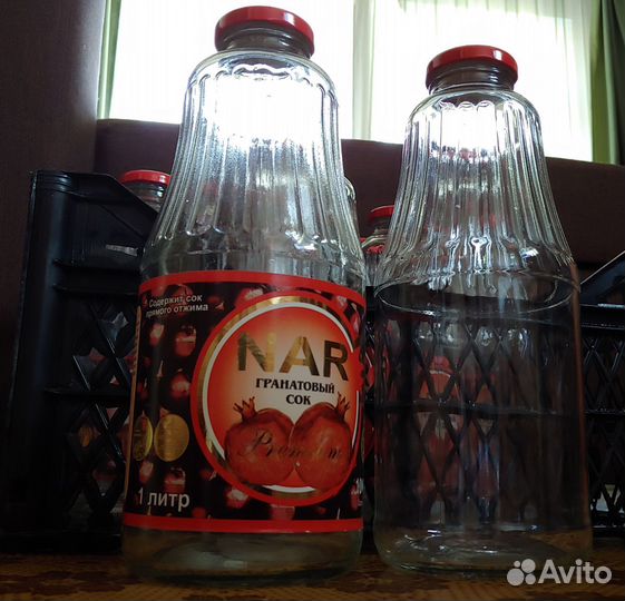 Стеклянная бутылка 1 л