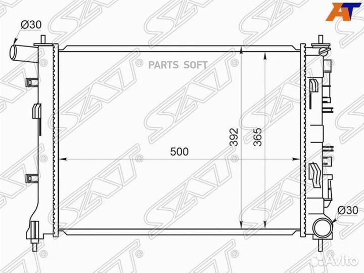 Радиатор охлаждения Киа Рио 17 МКПП
