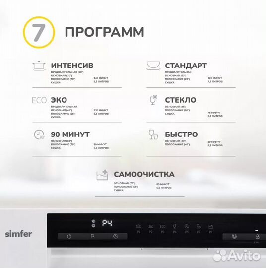 Посудомоечная машина Simfer DWP6701. Настольная