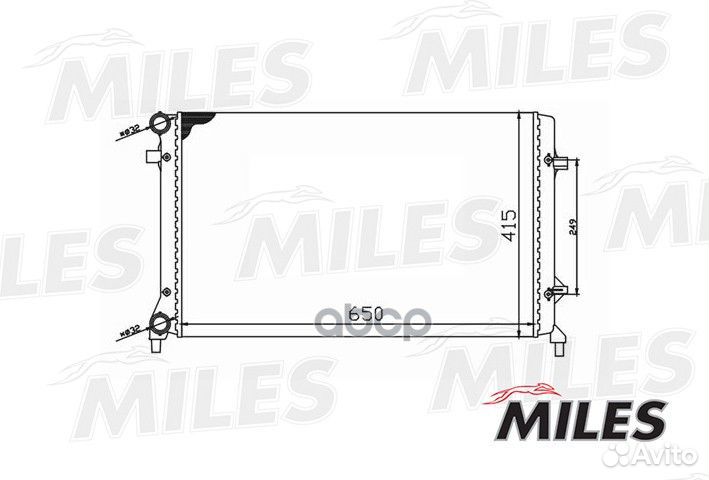 Радиатор (механическая сборка) VAG A3 1.4-2.5/2