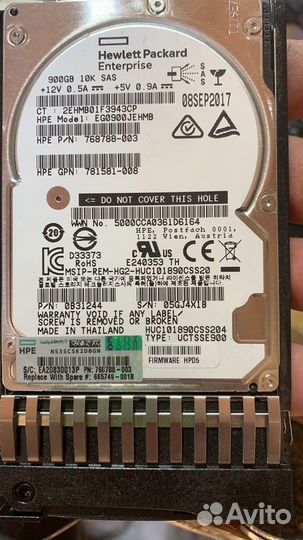 Жесткий диск HP EVA 900Gb 10krpm SAS 66574 QR478A