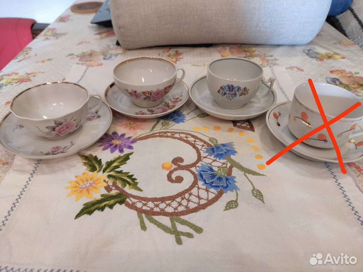 Чашка с блюдцем фарфор СССР