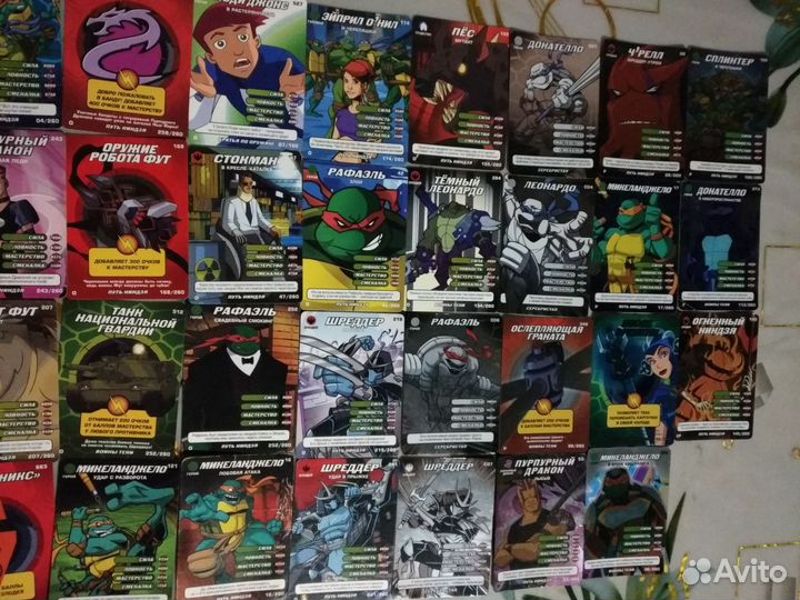 Коллекция карточек черепашки ниндзя