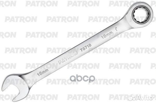 Patron Ключ комбинированный трещоточный, 18 мм