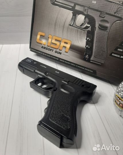 Детский пистолет металлический Glock17
