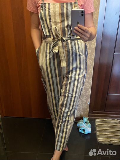 Новый комбинезон из хлопка и льна, Mango, M