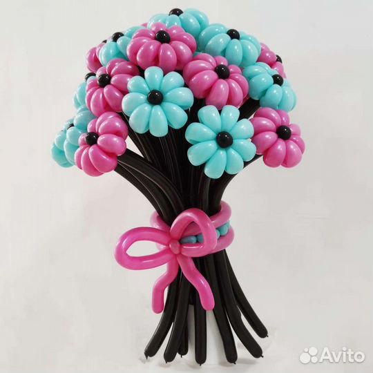 Цветы из шариков, букеты,крафт букеты