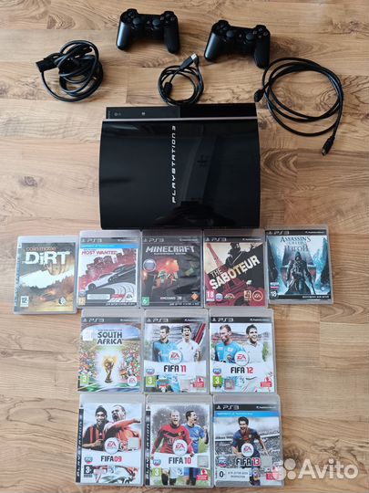 Sony PS3 80гб с 11 играми