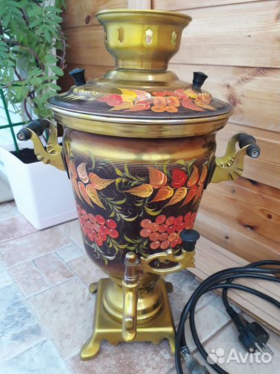 Самовар электрический расписной 4 литра