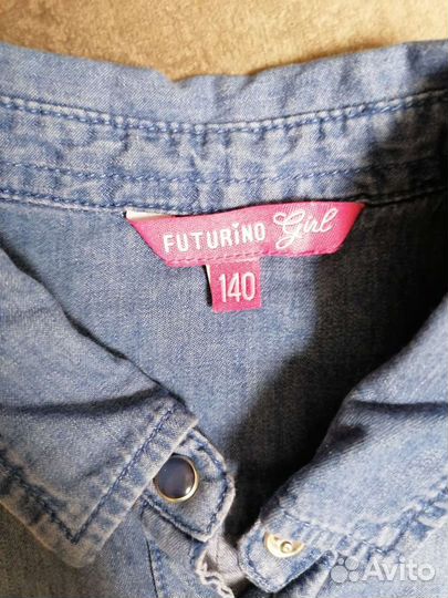 Джинсовая рубашка для девочки