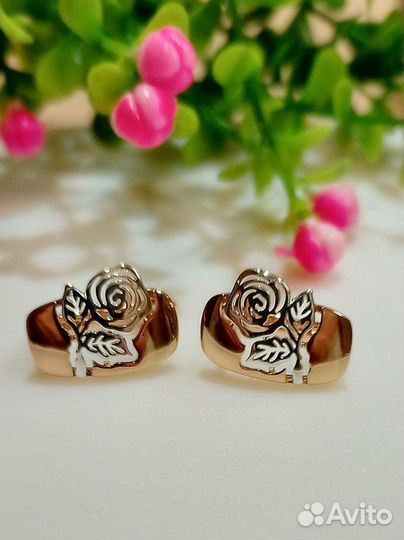 Золотые серьги 585