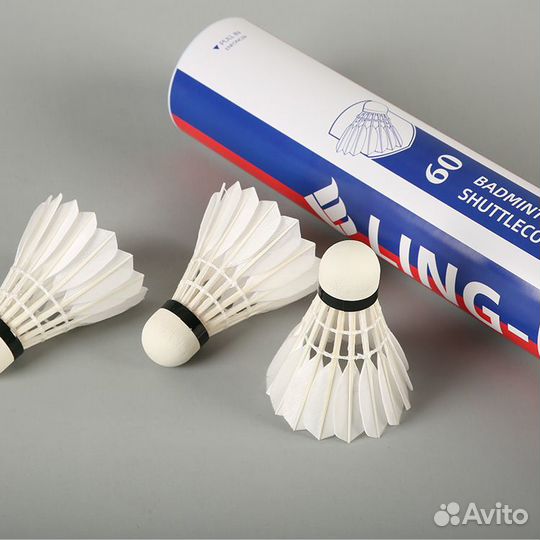 Воланы для бадминтона ling-MEI 60,аналог G600&AS30