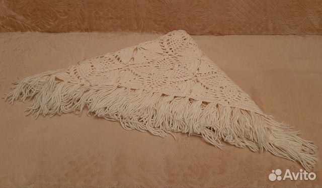 Шаль шерстяная ручной работы