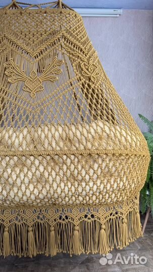 Диван подвесной макраме ручной работы Цезарь