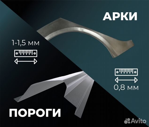 Пороги и арки Hyundai Sonata 4 EF Тагаз Севастополь