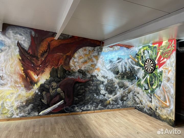 Граффити оформление.Роспись стен. Реставрация