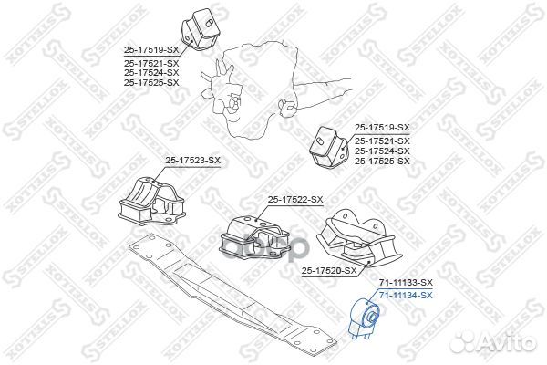 Подушка крепления раздатки mitsubishi L200 / MO