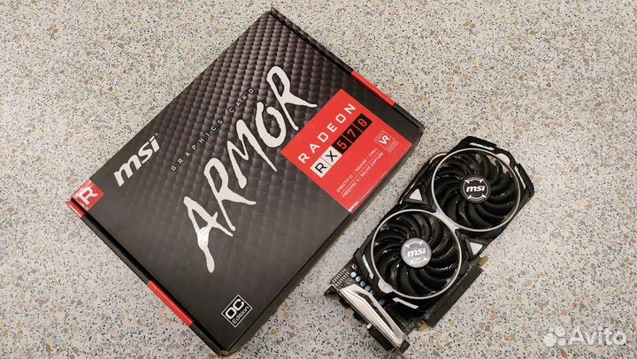Видеокарта MSI RX570 armor 8G OC
