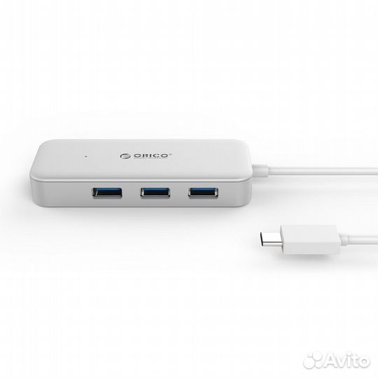 USB Хаб Type-C на MacBook 4в1 Orico серебро