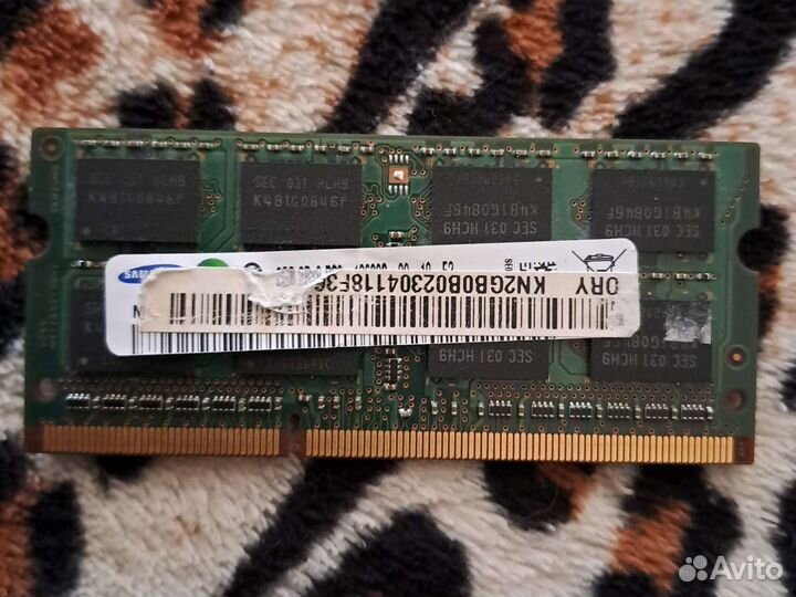 Оперативная память ddr3 для ноутбука 2gb 1333