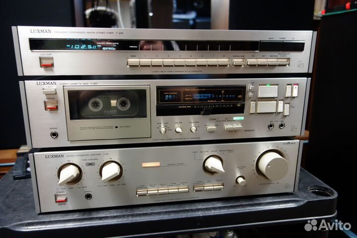 Luxman L-190 усилитель + кассетник + радиотюнер
