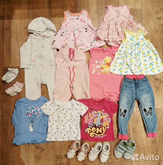 Вещи пакетом для девочки 86 92