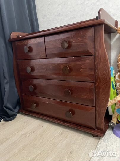 Пеленальный комод деревянный массив бука Лель