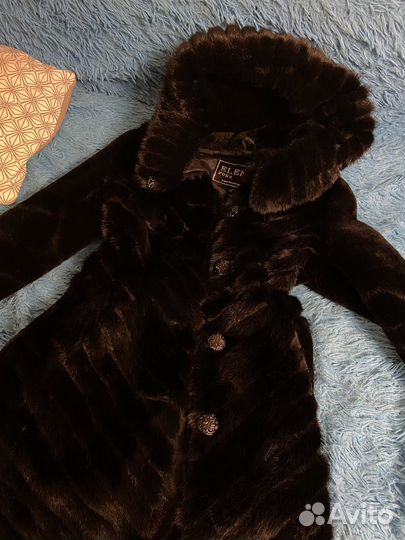 Шуба мутон и норка 42
