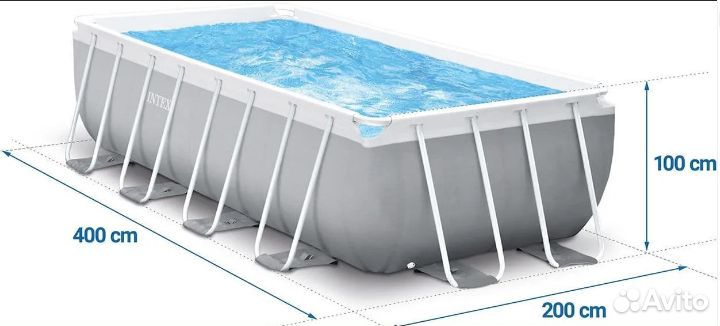 Каркасный бассейн Intex 400x200x100