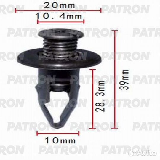 Patron P37-0086 Клипса пластмассовая Acura Honda H
