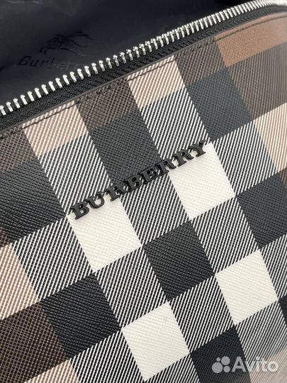 Поясная сумка burberry натуральная кожа мужская