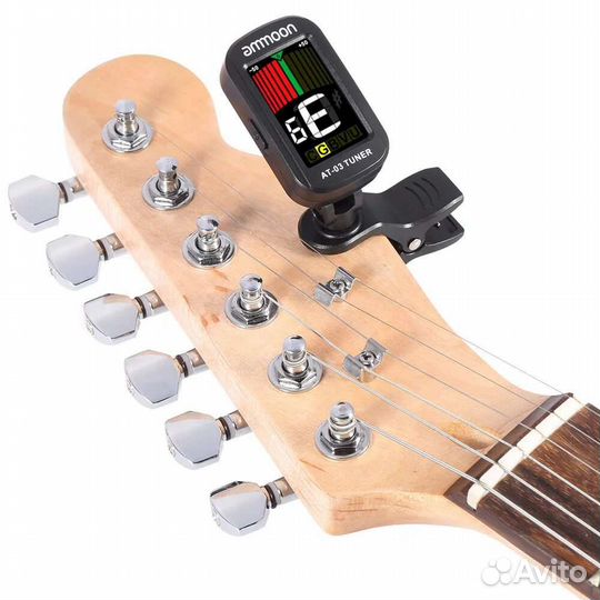 Тюнер цифровой для настройки гитары укулеле скрипк