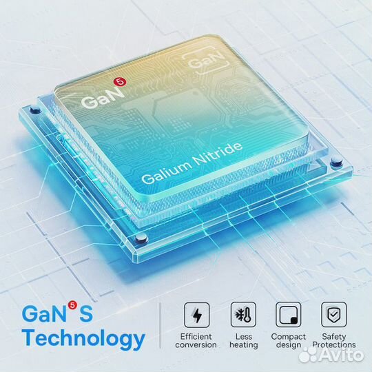 Зарядное устройство Baseus Gan 30w+кабель100w,1м