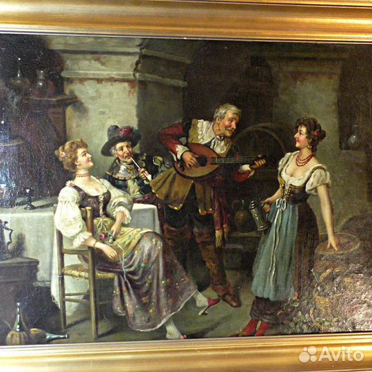 Картина.19 век.Веласкес.Жанровая.Холст.Масло