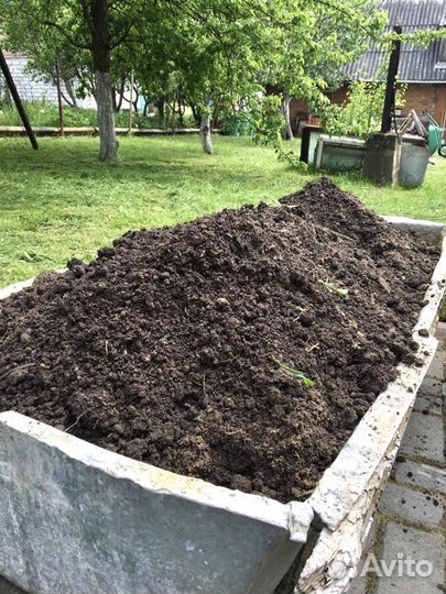 Земля плодородная для огорода Чернозем Перегной