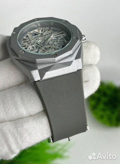 Часы наручные Hublot WHB3 серебро (Арт.17872)