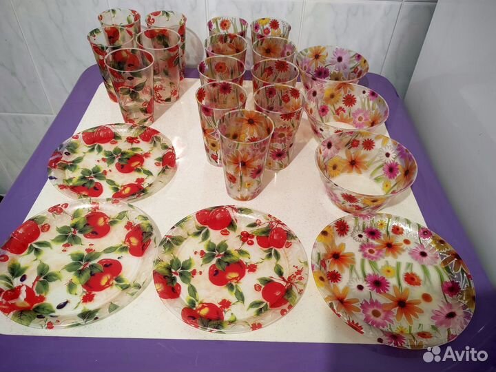 Посуда пластик, икеа, остатки наборов